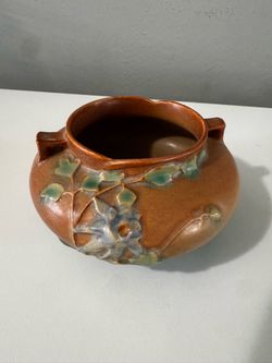 Vintage Roseville Pottery Columbine Jardiniere 655-3