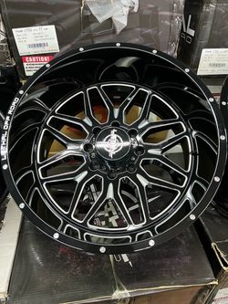 Lethal Off Road LT03 22x12 Gloss Black Milled Wheel