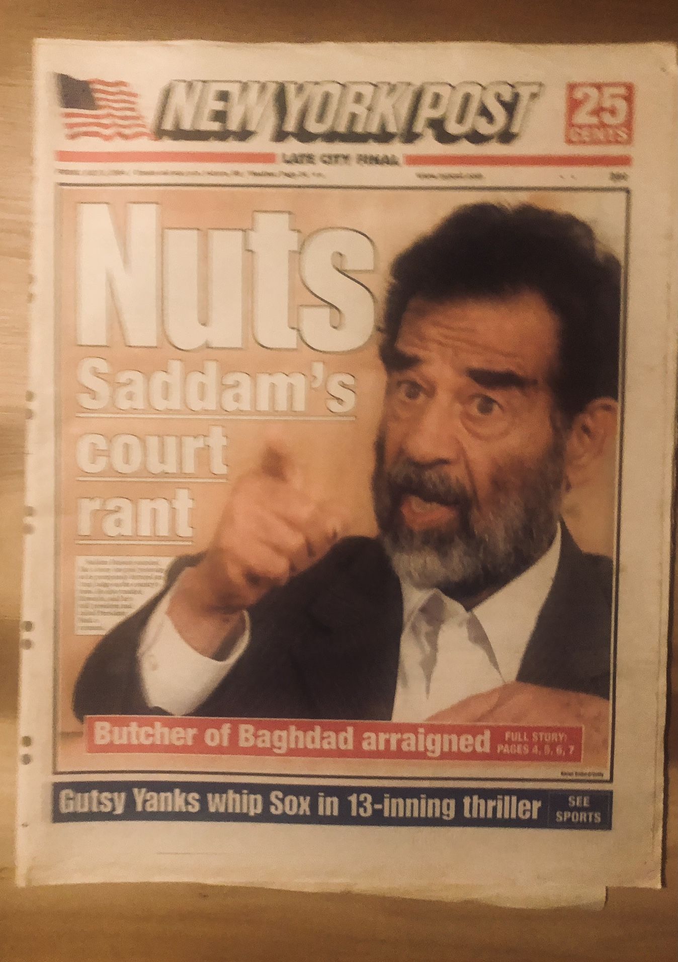 New York Post Newspaper -Jul.2,2004-Saddam Complete Paper-Cool Ads-Stories