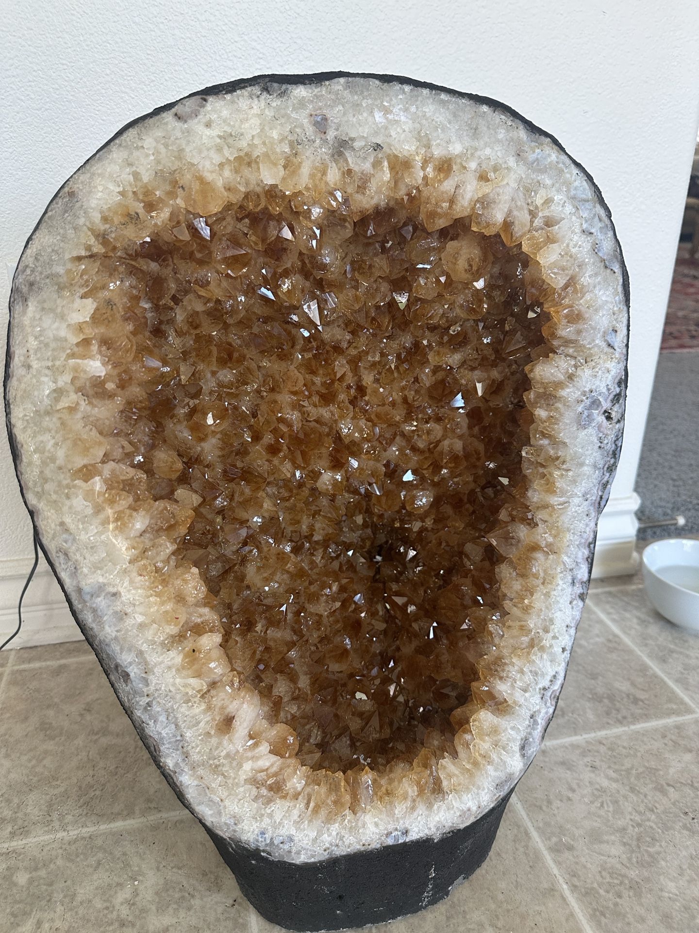 Natural Citrine Geode Crystal Cathedral