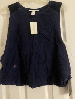 Size Large  blue tank top new With Tags