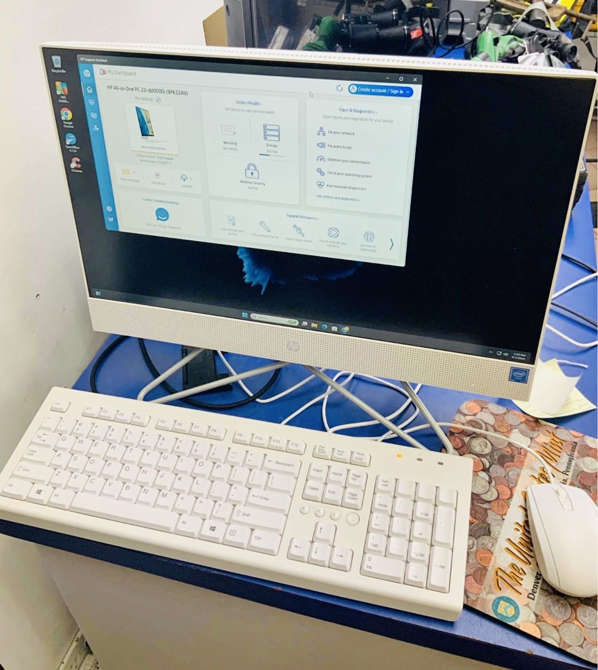 HP All-In-One Desktop Computer Windows 11 With Keyboard and Mouse