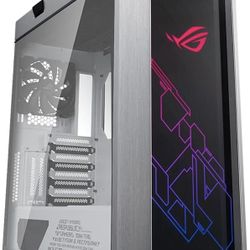 ASUS ROG Strix Helios GX601 White Edition RGB Mid-Tower Computer Case for ATX/EATX Motherboards with tempered glass, aluminum frame, GPU braces, 420mm