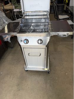 Nexgrill 2 Burner Stainless Steel Propane Gas Grill with Folding Side Shelves