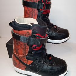 Collectors Nike Zoom Force 1 Snowboard Boots Black/Dragon Red