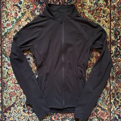Womens Activewear Zip-up Black Jacket