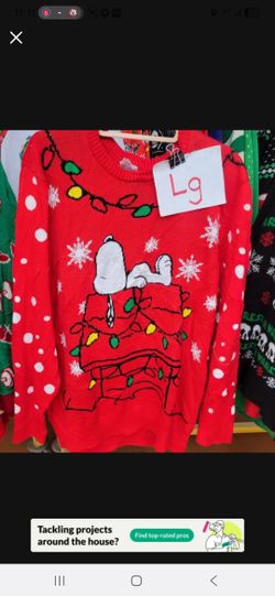 Snoopy Large Christmas Ugly Sweater