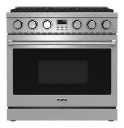  Thor Kitchen 36 Inch Contemporary Professional Gas Range in Stainless Steel