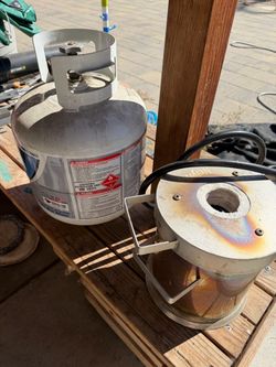 Gas furnace with propane tank