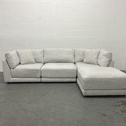 Aiden & Ivy Dayna 4-Piece Modular Fabric Sofa w/ Ottoman – Delivery Available! 