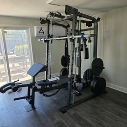 Smith Machine 2001 | Multi-Use Adj Bench | Gym Equipment | Fitness | Squat Rack | Excercise |🔴WEIGHTS AND BARBELL SOLD SEPARATELY 🔴 FREE DELIVERY 🚚