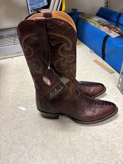 El Dorado Ostrich Leg Cowboy Boots