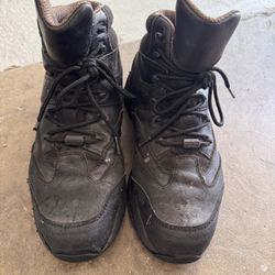 Hytest K12200 Inter Met Hiker Black Leather Comp Toe Work Boots shoes Men's 