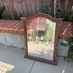 33” Tall Mirrow Wall Mounted wooden Frame Heavy duty