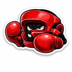 4” Boxing Gloves Sticker Box Decal Car Bumper