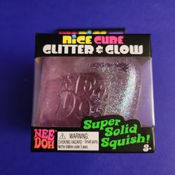 Needoh Nice Cube Glitter & Glow (Purple)