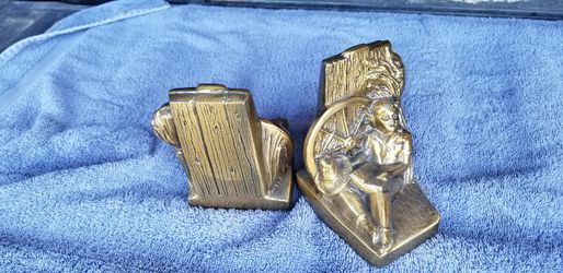 Brass bookends