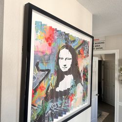 Lenticular Mona Lisa/ Abstract Design 