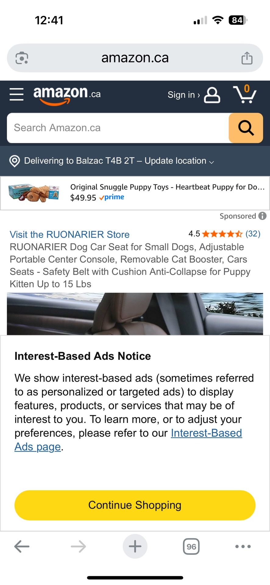 Small Dog Or Cat Carrier/Car Seat