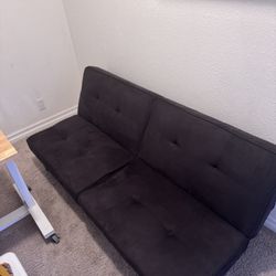 Black Suede Futon