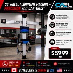 New CAEL 4 post Scissor Car Hoist Car Lift & 3D Wheel Alignment Machine