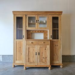 Antique Pine Kitchen Cabinet 