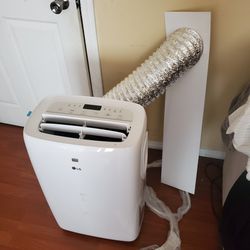 AC PORTABLE 6000 BTU COMES WITH EXHAUST TUBE, WINDOW COVER LG BRAND IDEAL FOR 250 SQ FT FOR ANY QUESTION TEXT ME PLEASE SE HABLA ESPAÑOL THANKS FOR WA
