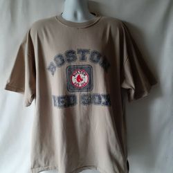 Boston Red Sox men's beige short sleeve graphic t-shirt size XL 