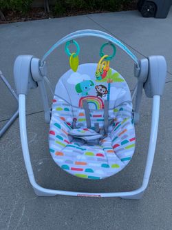 Baby Swing with Toy Bar