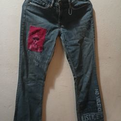 Signature Bootcut Jeans With Red Patch Graphic Size For Medium Special Made