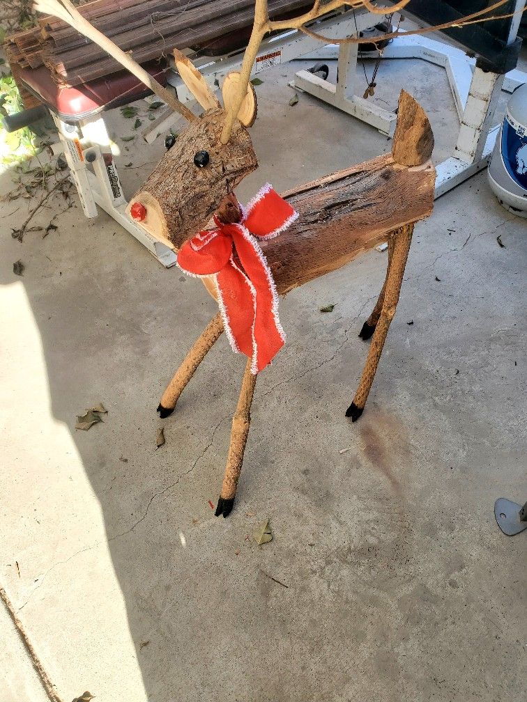 Wood Christmas Deer