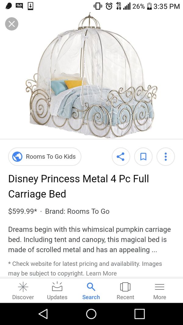 Disney Princess Carriage Bed For Sale In San Antonio Tx