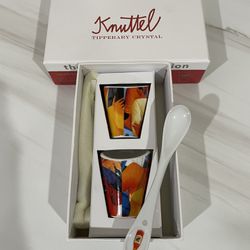 Brand new Knuttel Tipperary Crystal, The Knuttel Collection Egg Cup & Spoon