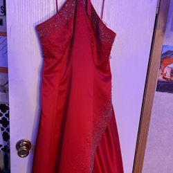 red prom dress