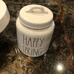 Rae Dunn HAPPY SPRING CANISTER...Just perfect. Ships Daily 🚀.