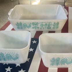 3 Vintage Amish Butterprint Dishes