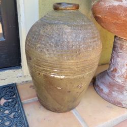 Vintage Clay Pot Vase Stoneware