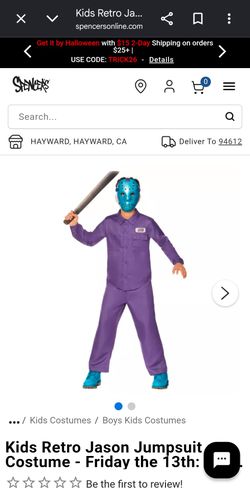 Halloween Jason kid retro costume