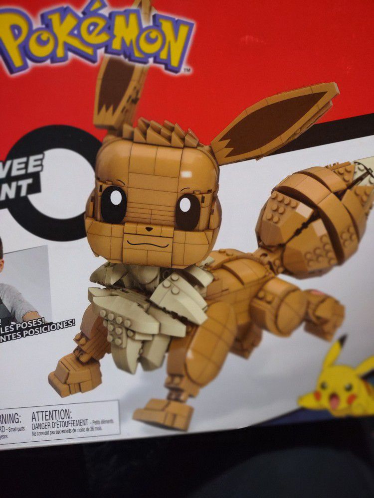 Pokemon Mega Construx Jumbo Eevee evoli Geant
