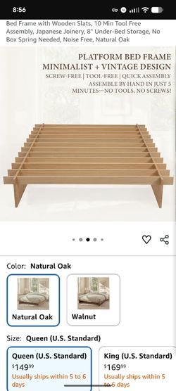 Queen bed frame