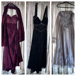 $20- Each Vintage Evening Gowns Sizes Shown In Pictures