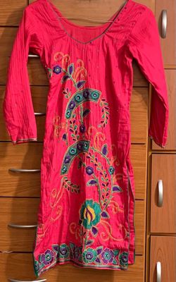 Pink Embroidered Kameez