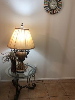 Every room end table with lamp