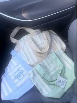 trader Joe’s mini striped tote bags