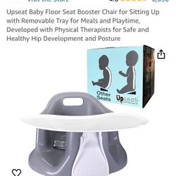 Upseat Baby Floor Seat Booster Chair for Sitting Up with Removable Tray