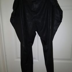 Faux Leather Leggings 4X