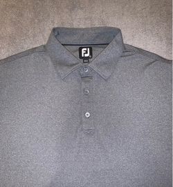 FootJoy Mens Size Extra Large XL Polo Shirt Gray Grey Golf FJ Logo 🏌 ⛳