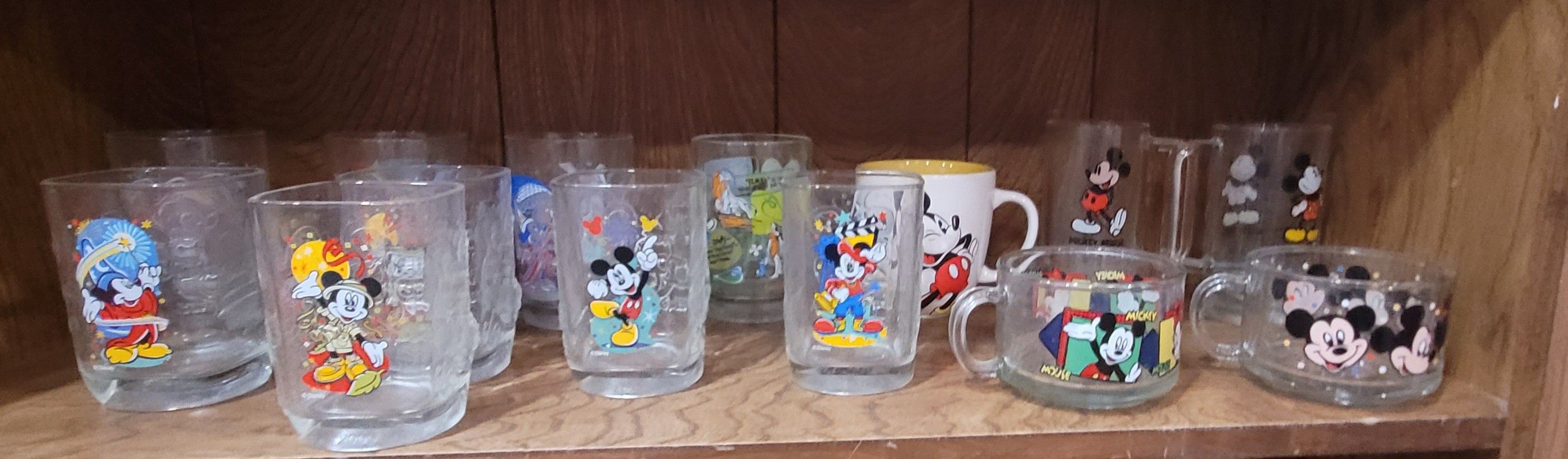 Mickey Mouse Glasses, Bowls, Mugs (14)