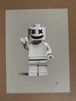 Original Drawing Marshmello Lego