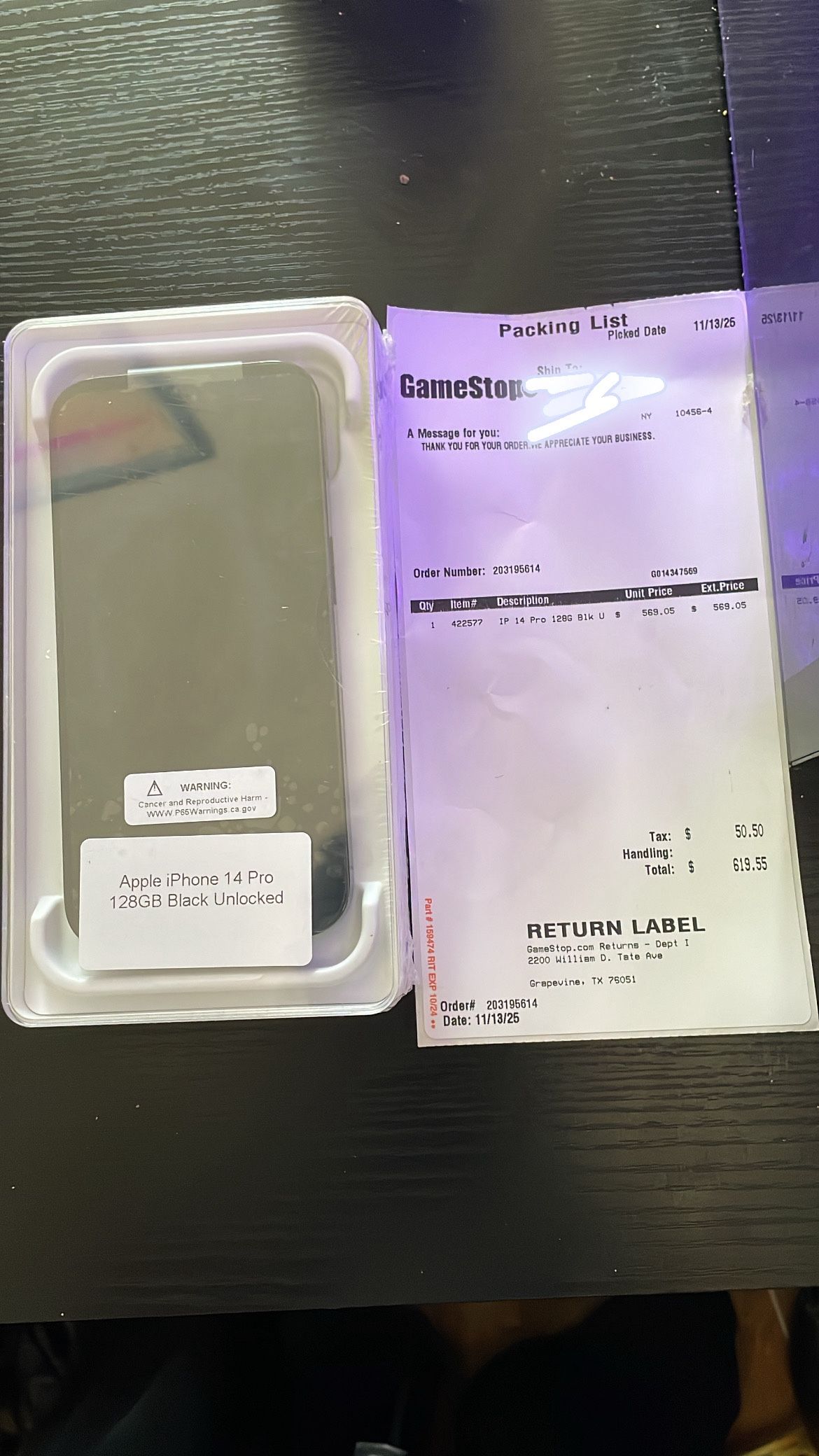 Apple iPhone 14 Pro 128GB (unlocked) - Black - Premium Refruisbed